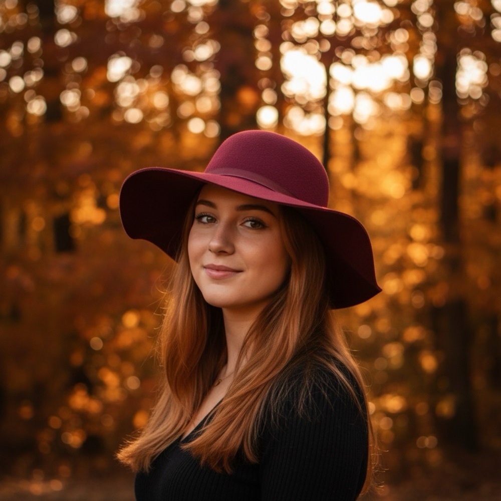 Chic Burgundy Floppy Hat